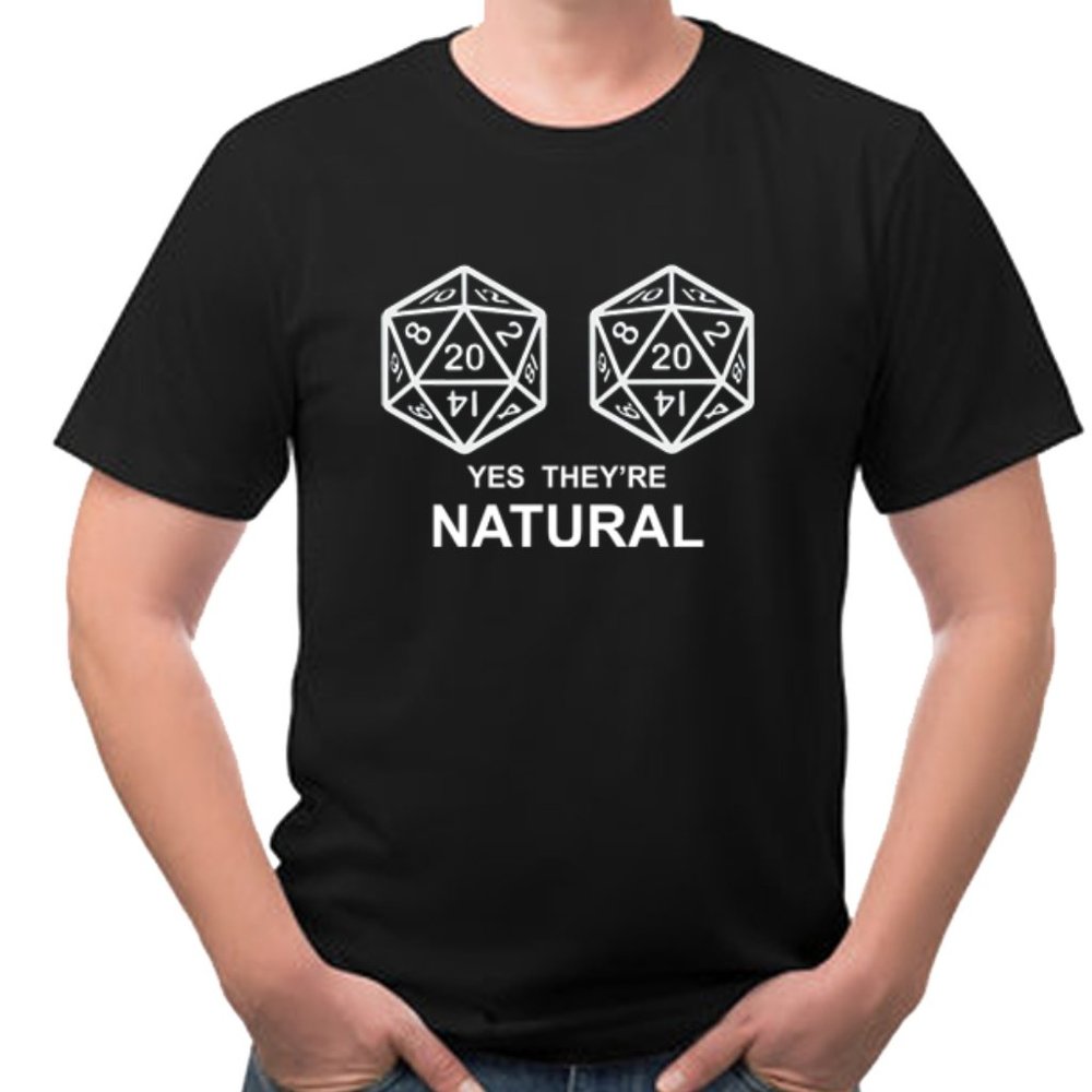 D&D Yes They're Natural Funny NEW Tee Shirt